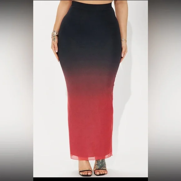 New Ombre Maxi Skirt Size 1X - Picture 2 of 6